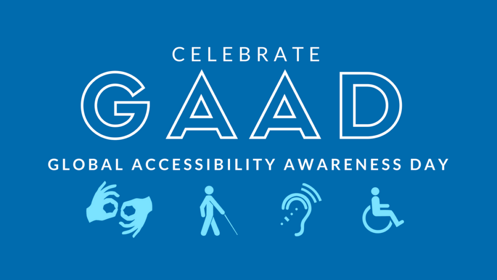 An image for Global Accessibility Awareness Day with various disability icons.