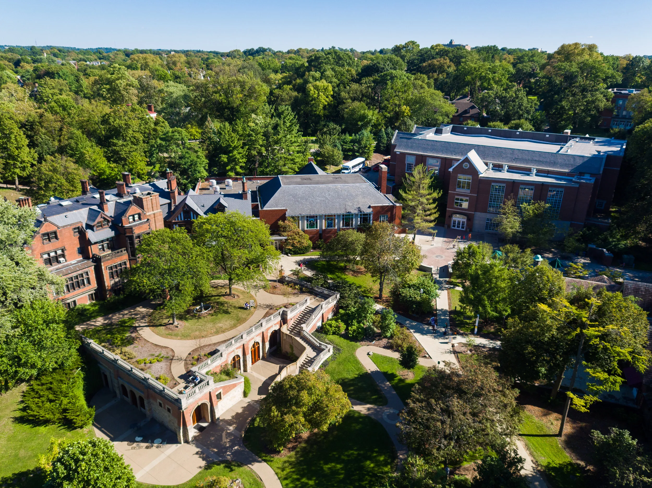 Aerial view of Chatham University.