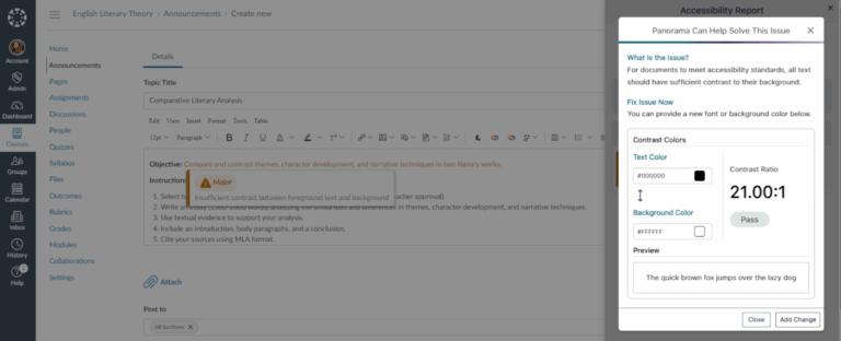 YuJa Panorama Digital Accessibility Platform Update – August 2024