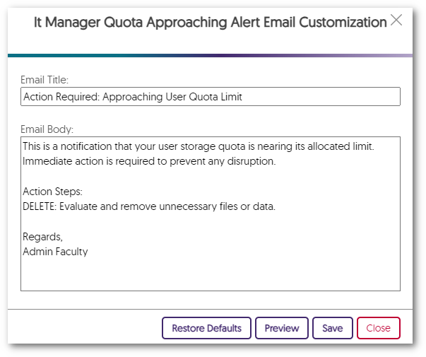 A customized email in the Email Editor.