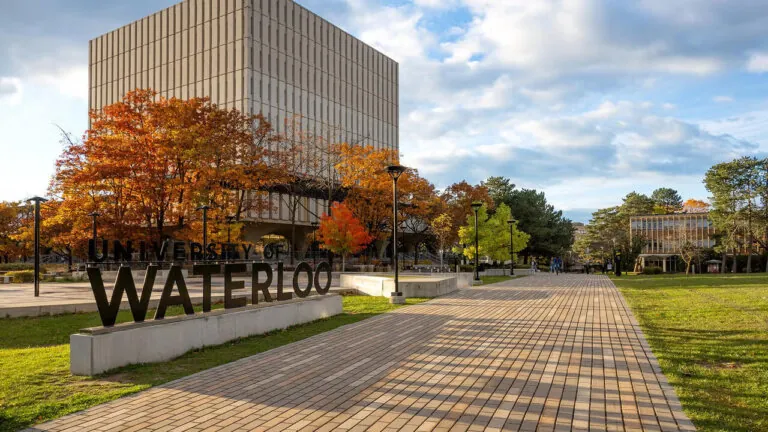 Screenshot of the University of Waterloo campus.