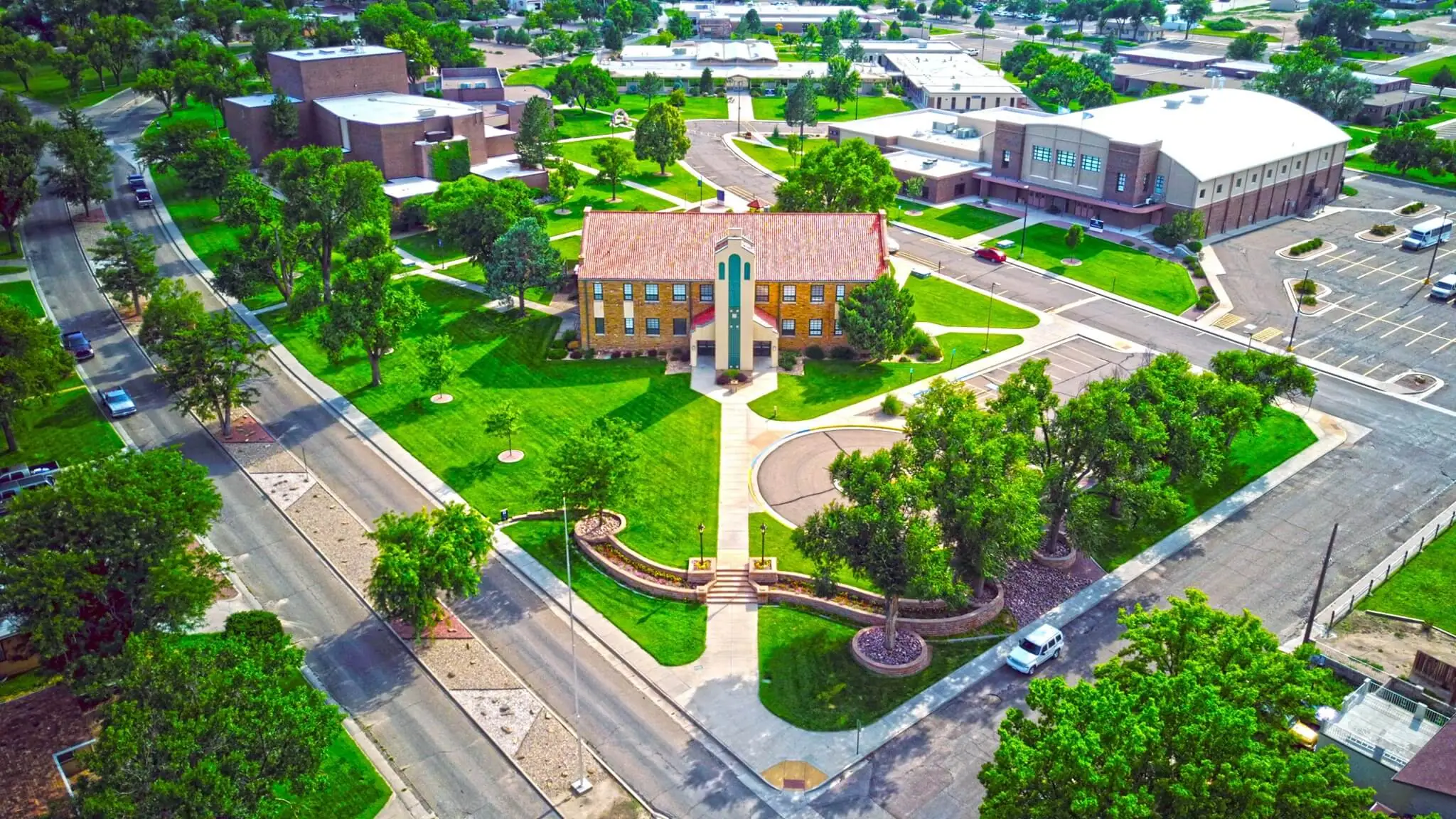 An aerial photo of the Otero College campus.