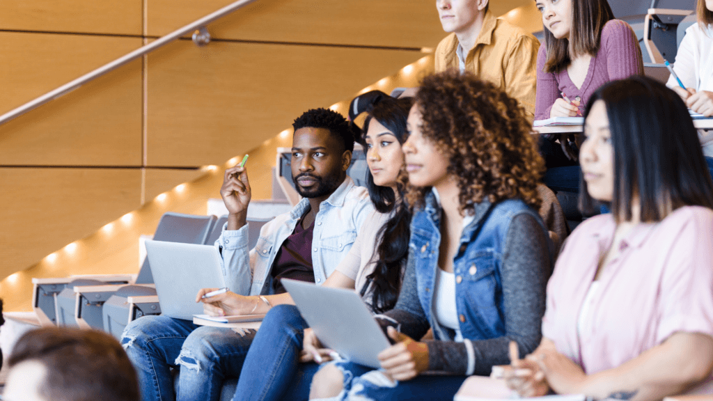 students in a lecture hall