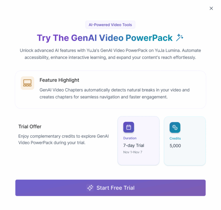 YuJa GenAI Video PowerPack Update – v25.8.0 Release