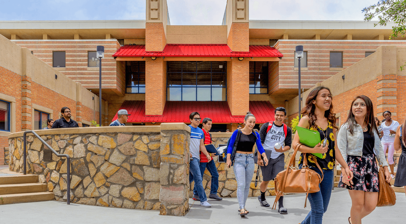 El Paso Community College building front view.