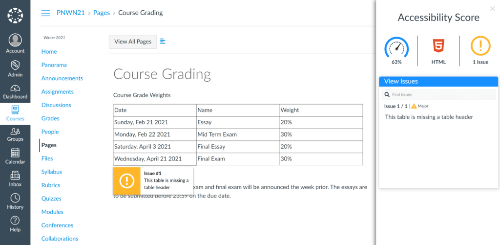 Scan HTML Embedded Content within the LMS