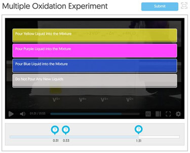YuJa in-video quizzing screenshot.