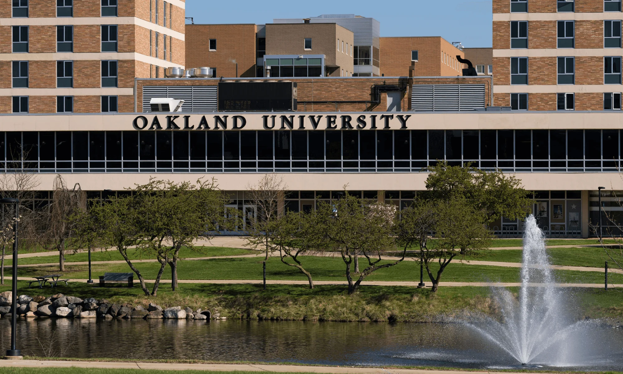 Oakland University front view.