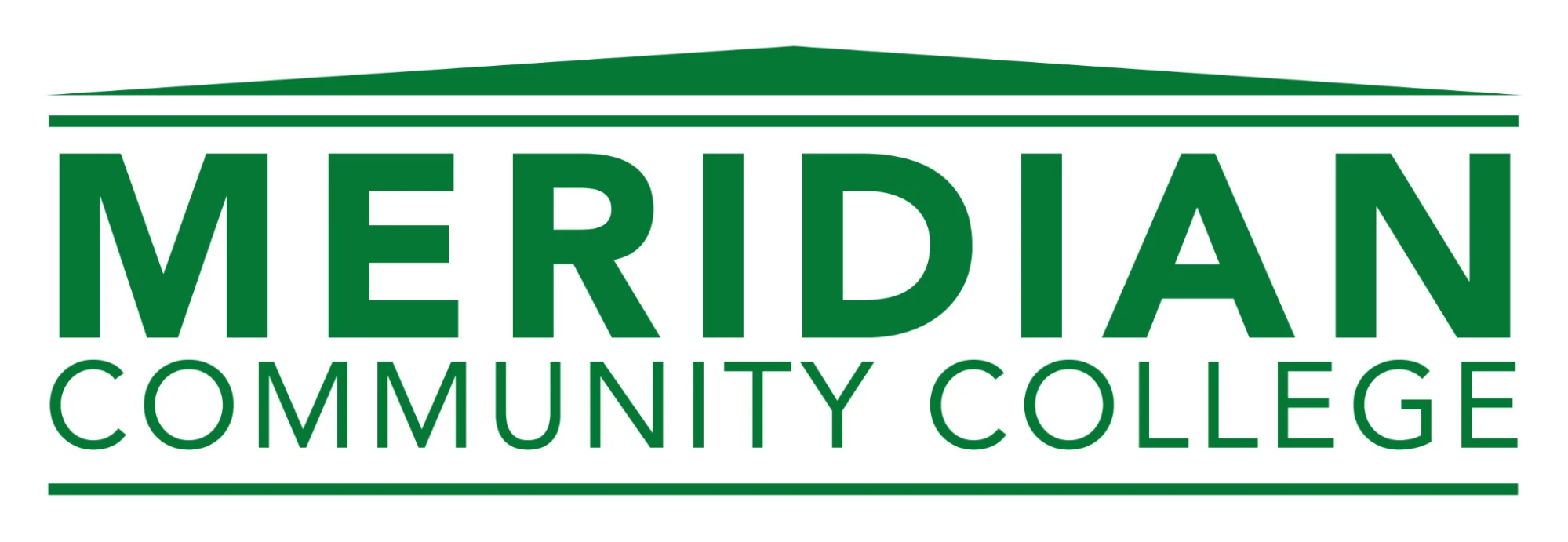 Meridian Community College University logo.