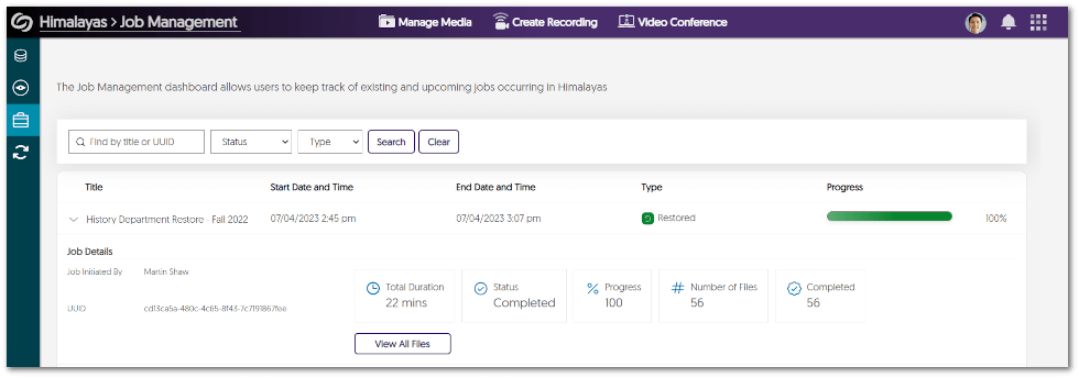 Manage and Track Large Archiving Jobs