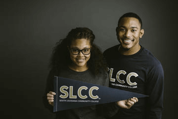 Two South Louisiana Community College students.