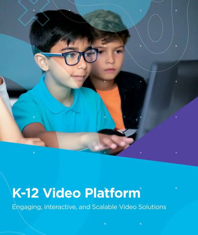 K-12 Video Platform brochure cover.