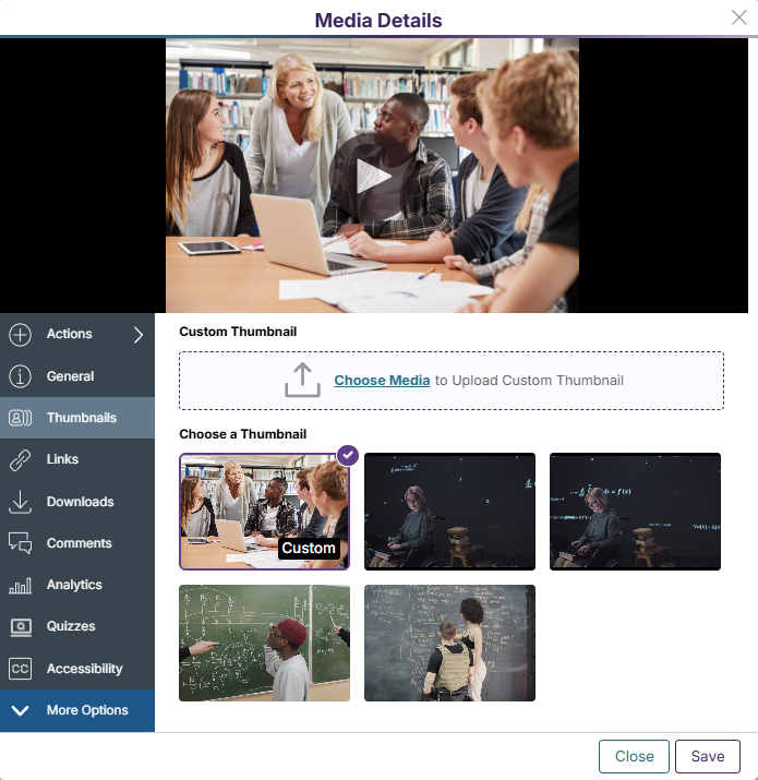 Managing Video Thumbnails