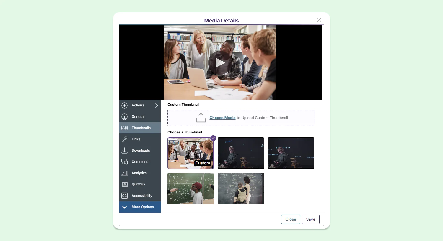 Managing Video Thumbnails