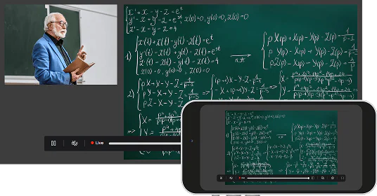 Multiple video sources showing the same live stream.