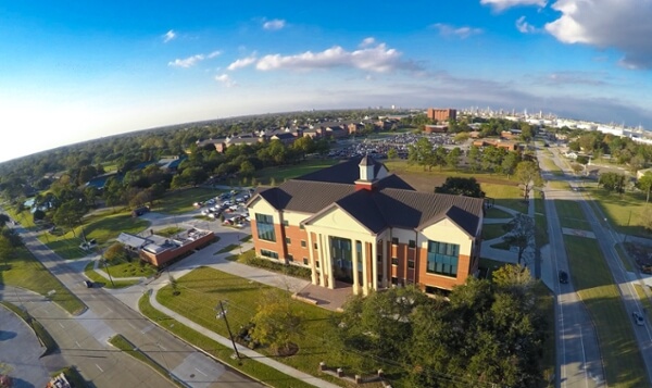 Lamar University aerial view.
