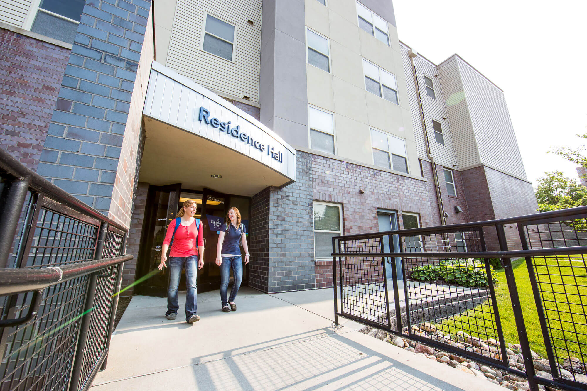 Exterior of Clarkson College, a contemporary educational institution.