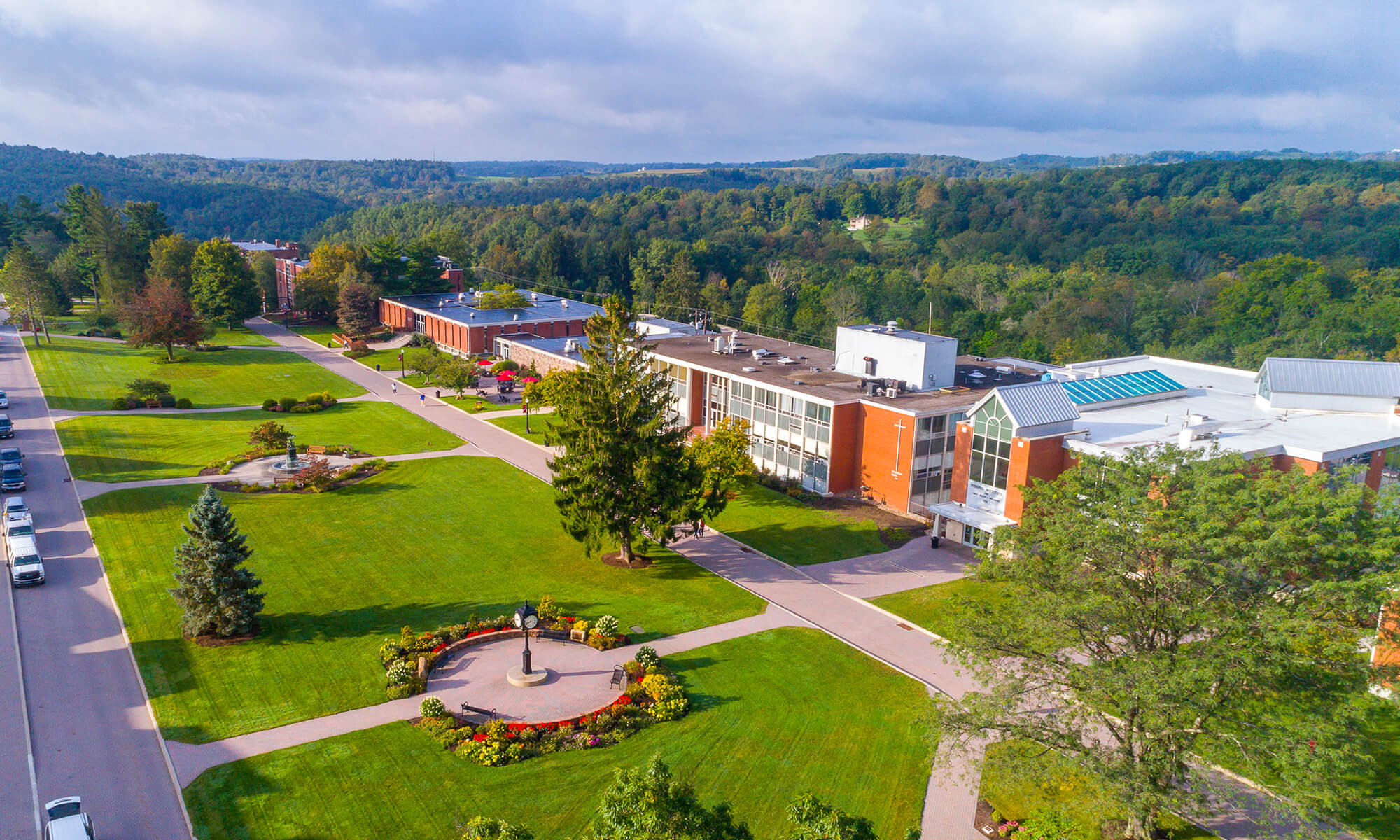 an arial view of Saint Francis University.