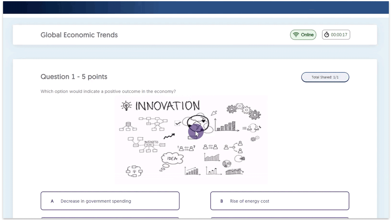 The refresh button is selected when the Poll goes offline.