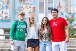 A group of students