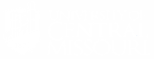 the University of Central Missouri white logo