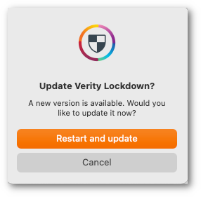 Apple update Checker for the Verity Lockdown App.