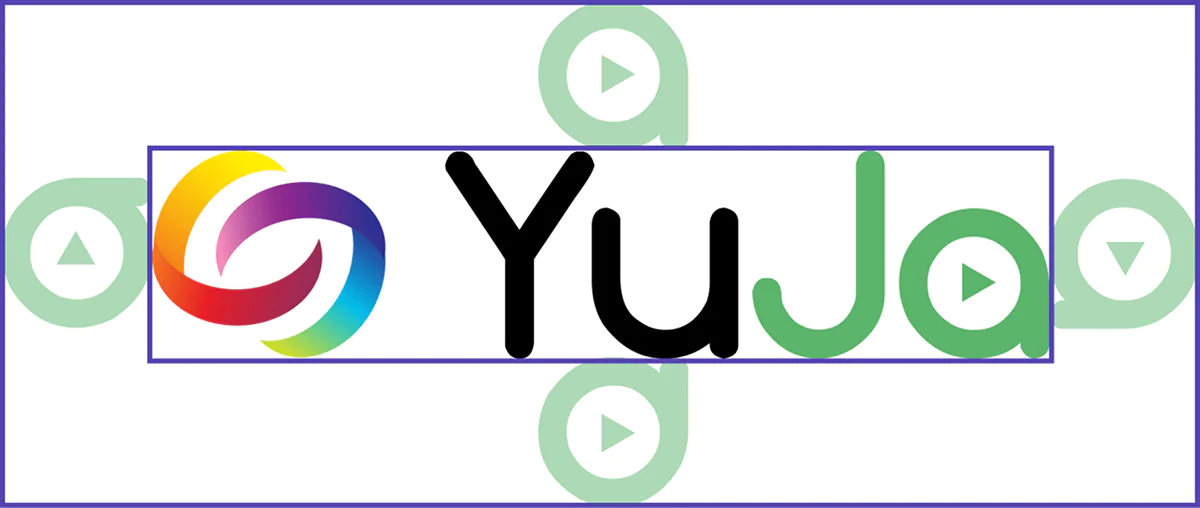 YuJa logo with alignment crosshair