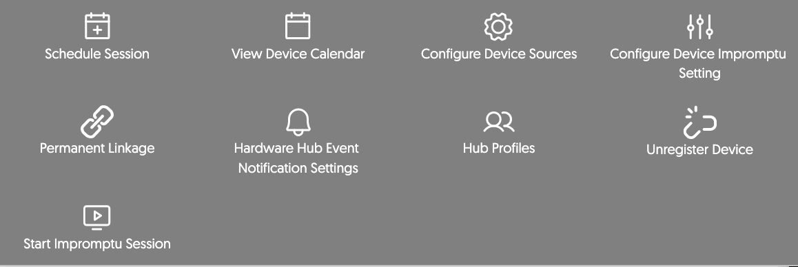 Screenshot of listed devices in YuJa Admin Panel.