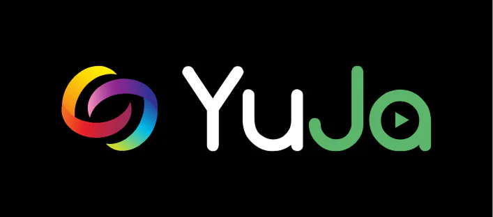 YuJa color logo on black