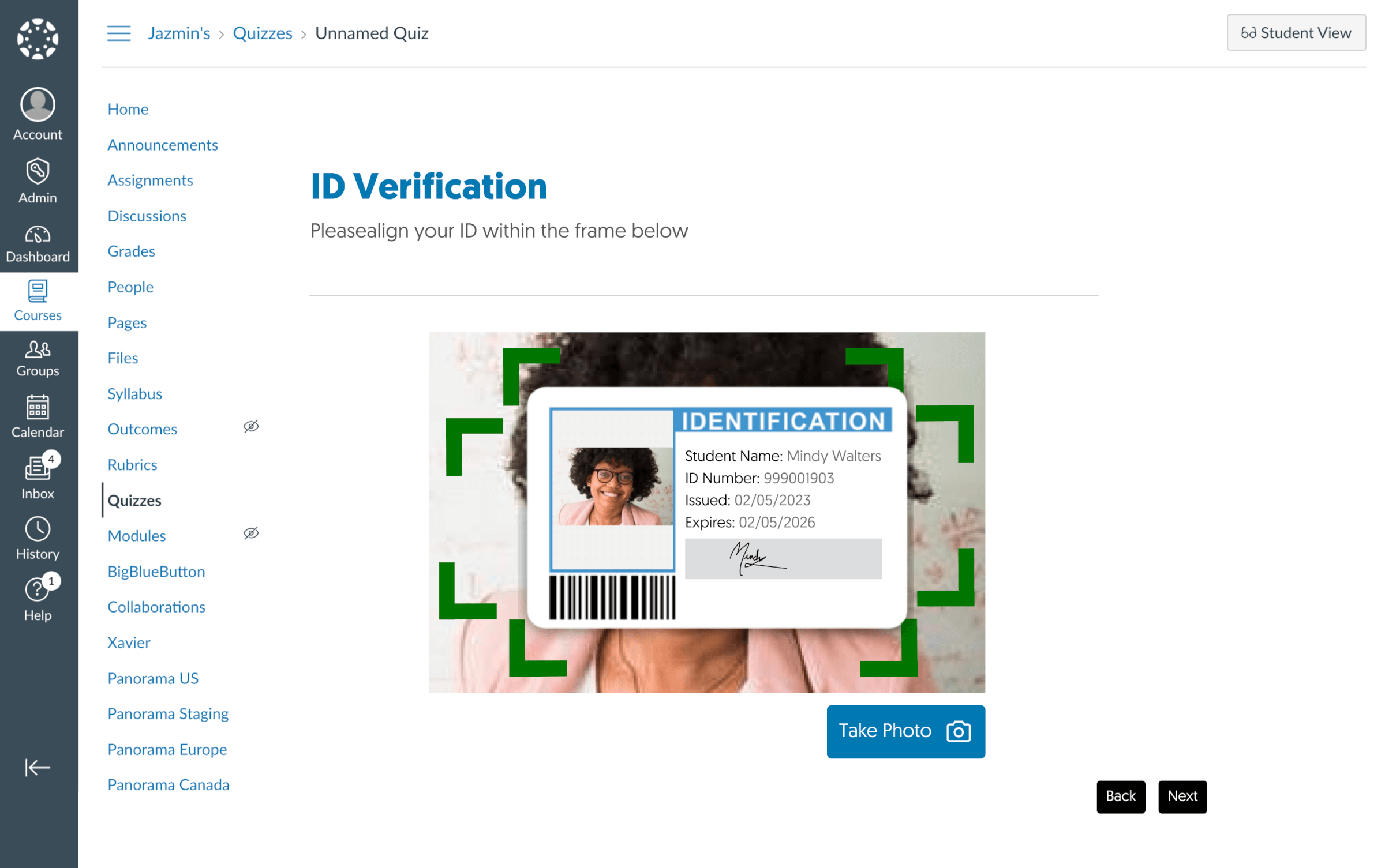 Compare Test Takers’ Photos to Their Student ID Cards screenshot.